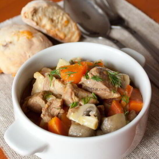 Рецепт жаркое из индейки с карри и грибами