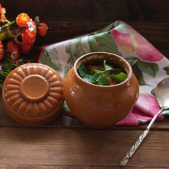 Рецепт жаркое из курицы в горшочке