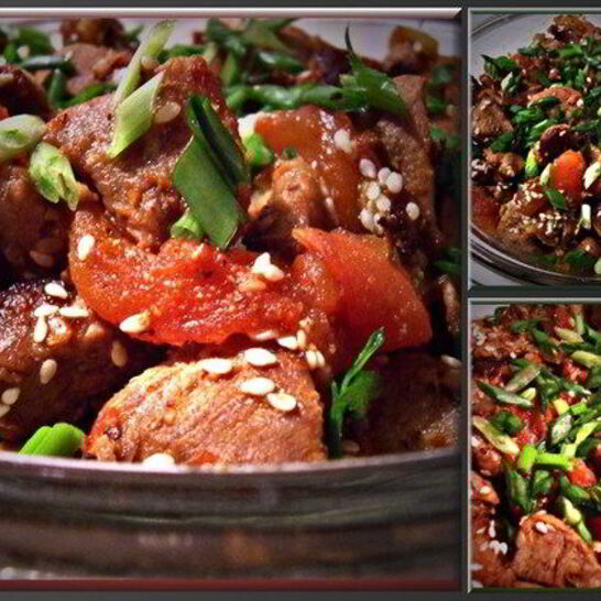 Рецепт жаркое из свинины со сладким перцем и помидорами