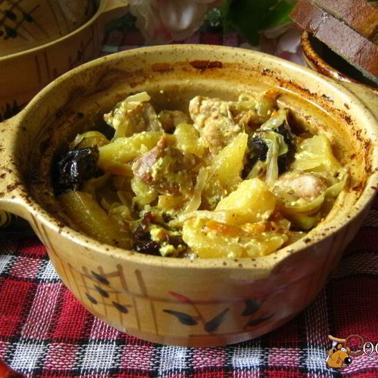 Рецепт жаркое из свинины в горшочках