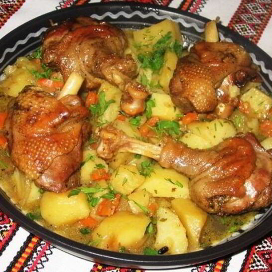 Рецепт жаркое из утки в духовке