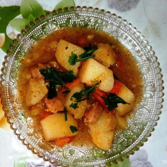 Рецепт жаркое по-домашнему из свинины с картошкой