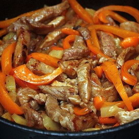 Рецепт жаркое с болгарским перцем