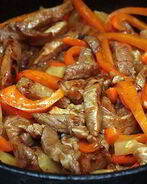 Жаркое с болгарским перцем