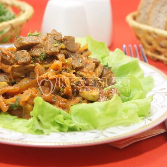 Рецепт жаркое с грибами в томатном соусе из протертых помидоров