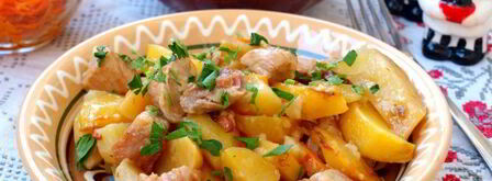 жаркое с картошкой и свининой в горшочках. Шаг 5