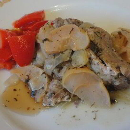 Рецепт жаркое с яблоками