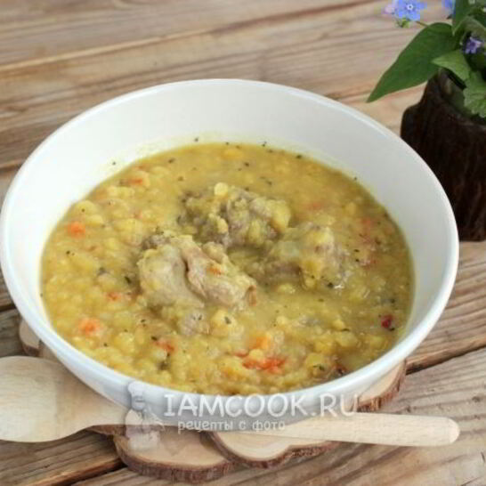 Рецепт гороховой каши с мясома