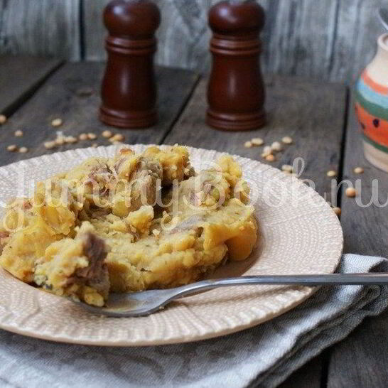 Рецепт гороховая каша со свининой в мультиварке