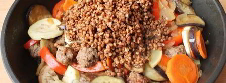 гречка с фаршем и овощами. Шаг 8
