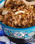 Гречка с грибами и яйцами