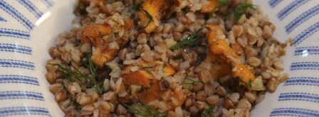 гречка с грибами, луком и укропом. Шаг 7