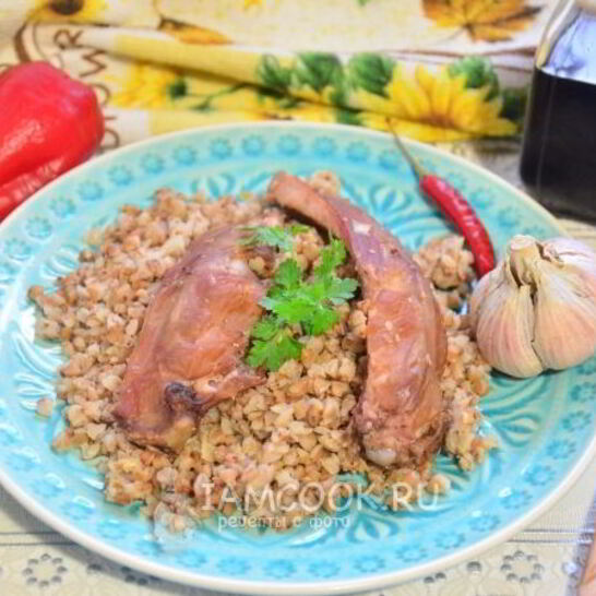 Рецепт гречка с копчеными ребрышками