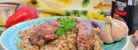 гречка с копчеными ребрышками. Шаг 7