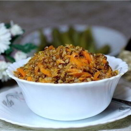 Рецепт гречка с морковью и луком