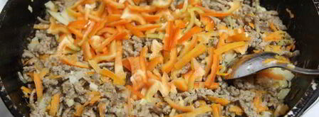 гречка с мясным фаршем и овощами. Шаг 3