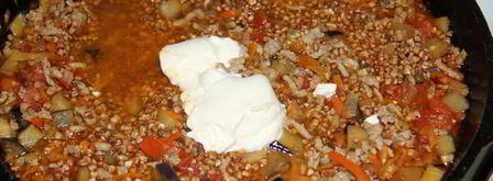 гречка с мясным фаршем и овощами. Шаг 7