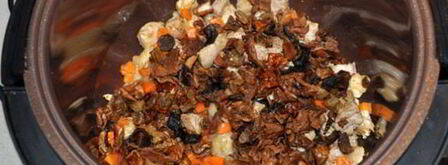 гречка с мясом и грибами в мультиварке. Шаг 3