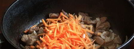 гречка с мясом на сковороде. Шаг 8