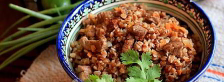 гречка с мясом на сковороде. Шаг 12