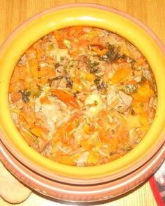 Гречка с мясом в горшочке