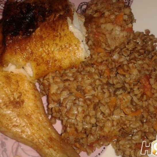 Рецепт гречка с овощами и грибами в томатном соусе