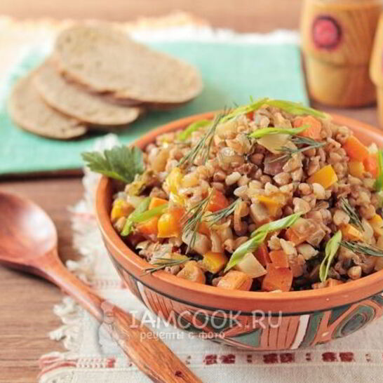 Рецепт гречка с овощами в мультиварке