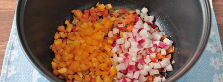 гречка с овощами в мультиварке. Шаг 5