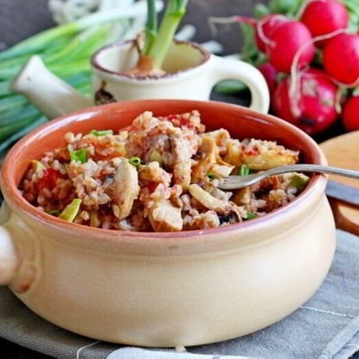 Гречка с овощами