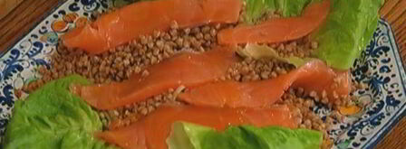 гречка с семгой и маринованным луком. Шаг 4