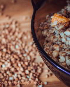 Гречка с тыквой и печенью