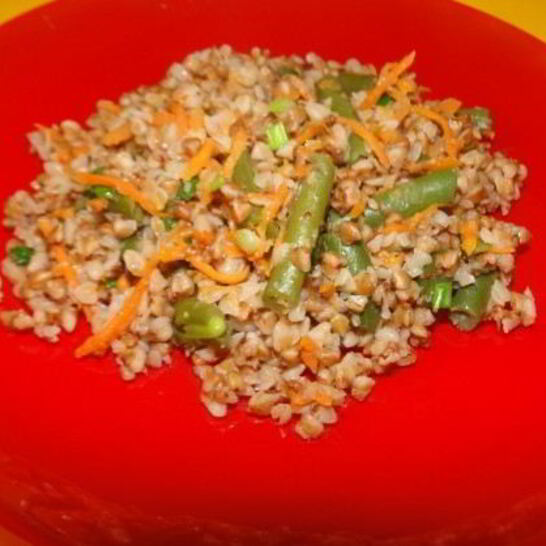 Рецепт гречка, тушенная с овощами