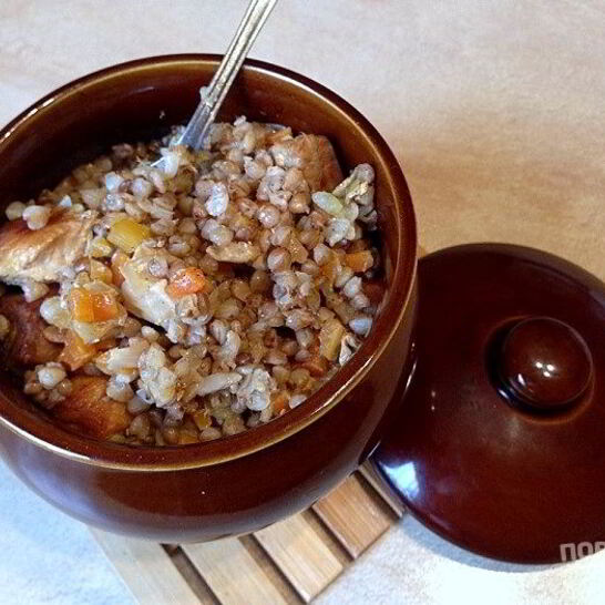 Рецепт гречка в горшочке с мясом