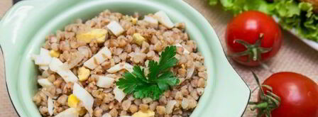 гречневая каша с белыми грибами и яйцами. Шаг 14