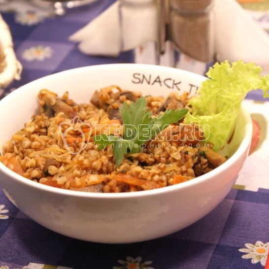 Рецепт гречневая каша с грибами и овощами