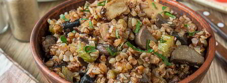 гречневая каша с лесными грибами. Шаг 8