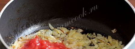 гречневая каша с луком и помидорами. Шаг 6