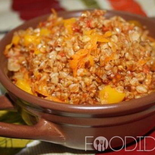Рецепт гречневая каша с овощами