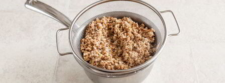 каша гречневая пуховая со сливочным соусом. Шаг 4