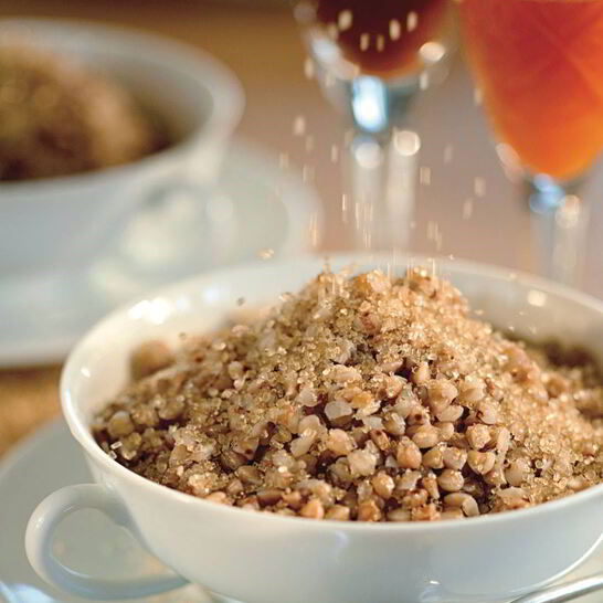 Рецепт рассыпчатая гречка с яблочно-морковным шотом