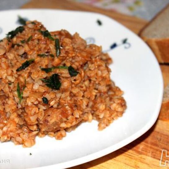 Рецепт томленая гречка со свининой