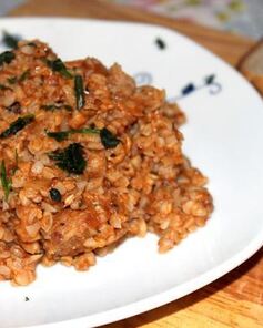 Томленая гречка со свининой