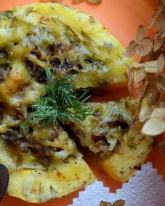 Грибная каша в кабачке