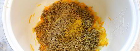 каша из зеленой чечевицы в мультиварке. Шаг 3