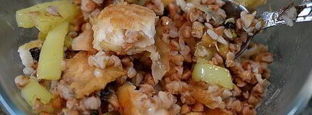 каша по-сибирски постная с рыбой. Шаг 8