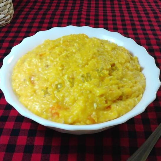 Рецепт кукурузная каша с тыквой