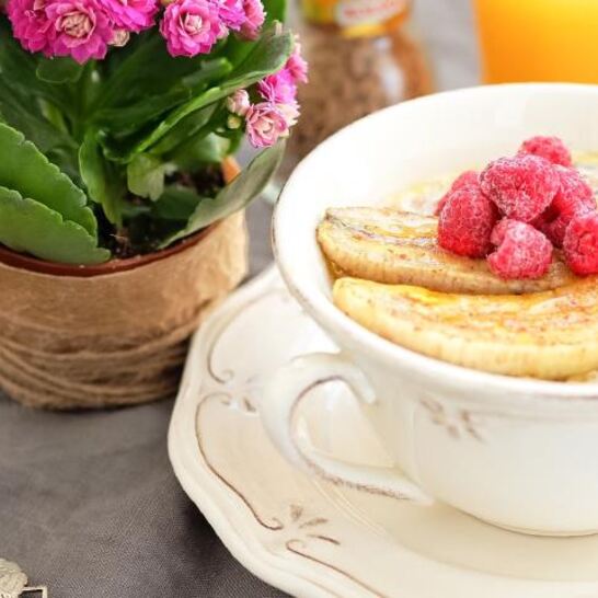 Рецепт многозерновая каша с запеченным бананом