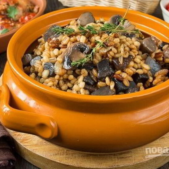 Рецепт перловая каша с грибами