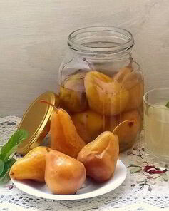 Груши в мятном сиропе