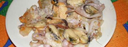 коктейль морской жареный с сыром. Шаг 17